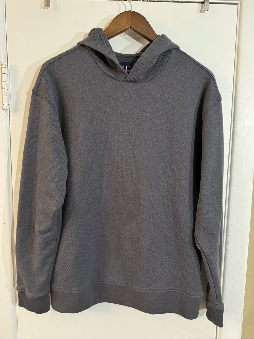GAP Gray Hooded Long-Sleeve Pullover